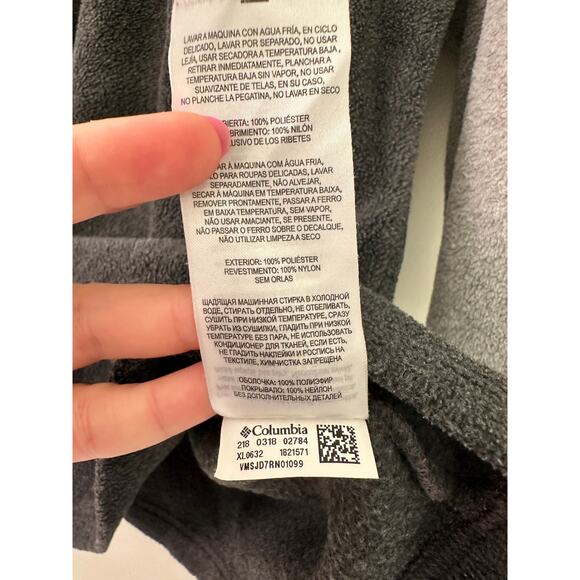 Columbia Sportswear Women's Snap Pullover Fleece Jacket Sz Large Grey Purple - Picture 3 of 6